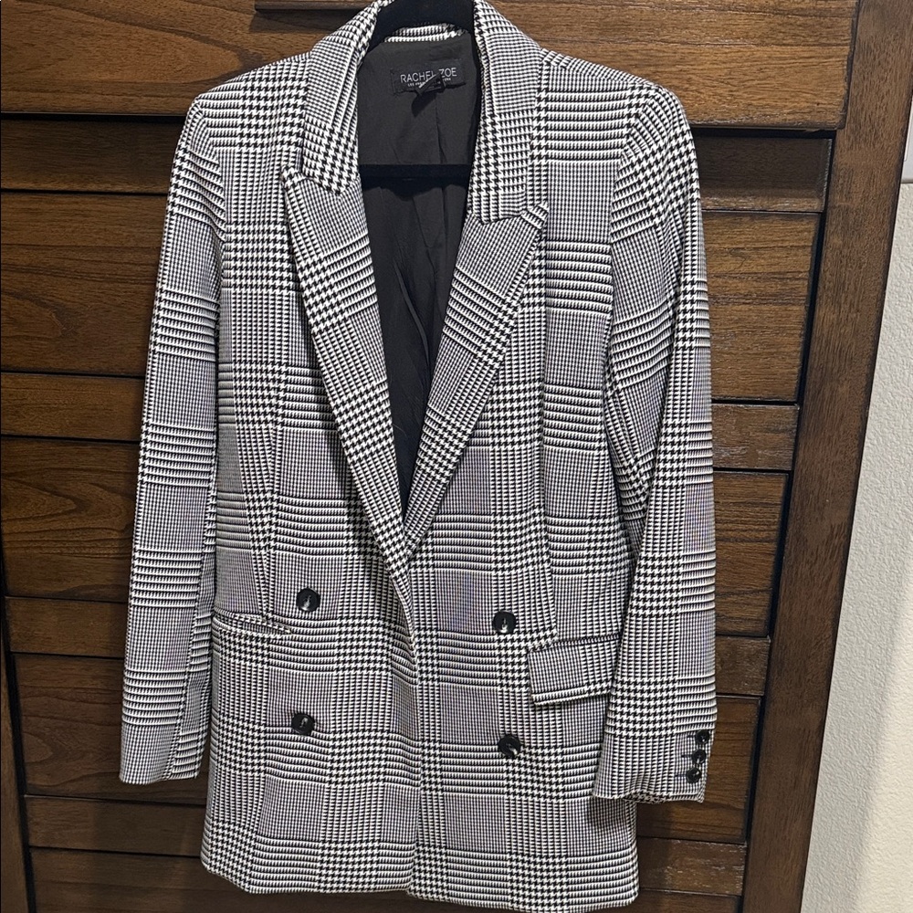 Black and white blazer